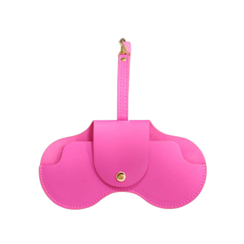 Pink Barbie x Sol Kyst sunglasses case - back view.