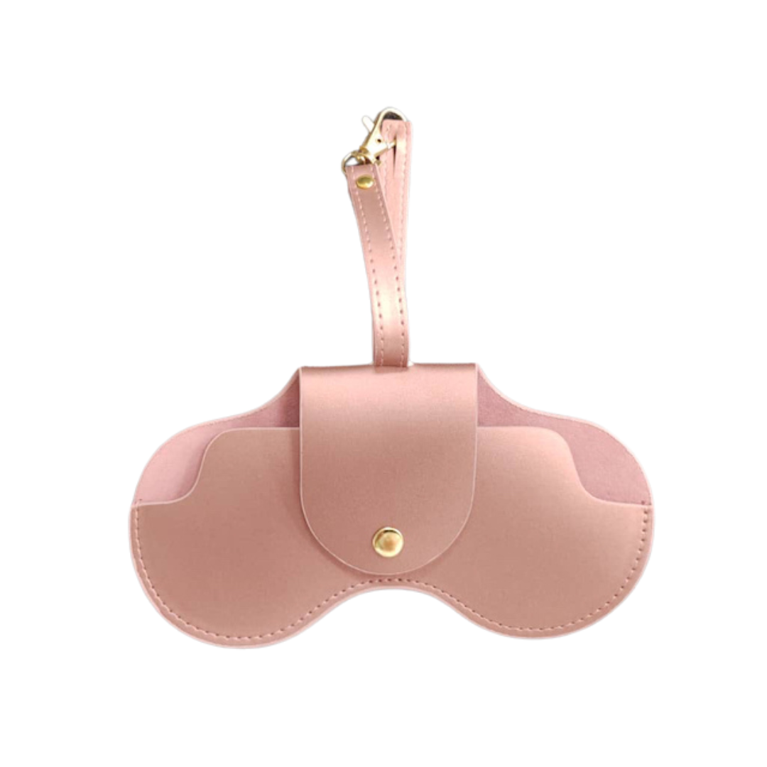 Beige Barbie x Sol Kyst sunglasses case - back view.